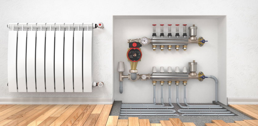 Completed HVAC installation